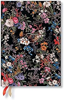 Floralia (William Kilburn) Midi 12-month Day-at-a-Time Dayplanner 2024