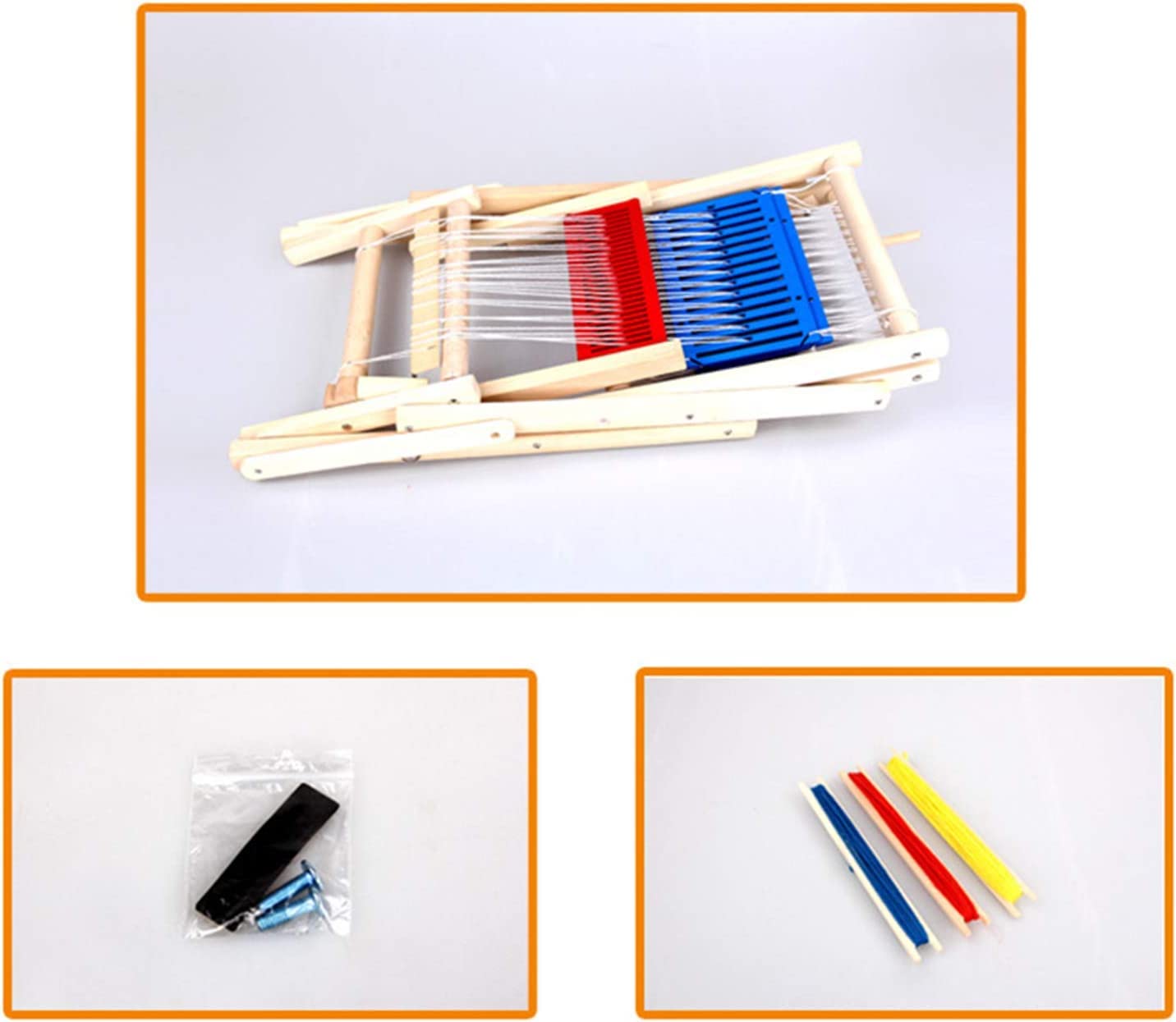 Mini métier à repriser bricolage,petit métier à tisser,machine à repriser avec instructions et Mini métier à repriser bricolage,petit métier à tisser,machine à repriser avec instructions et