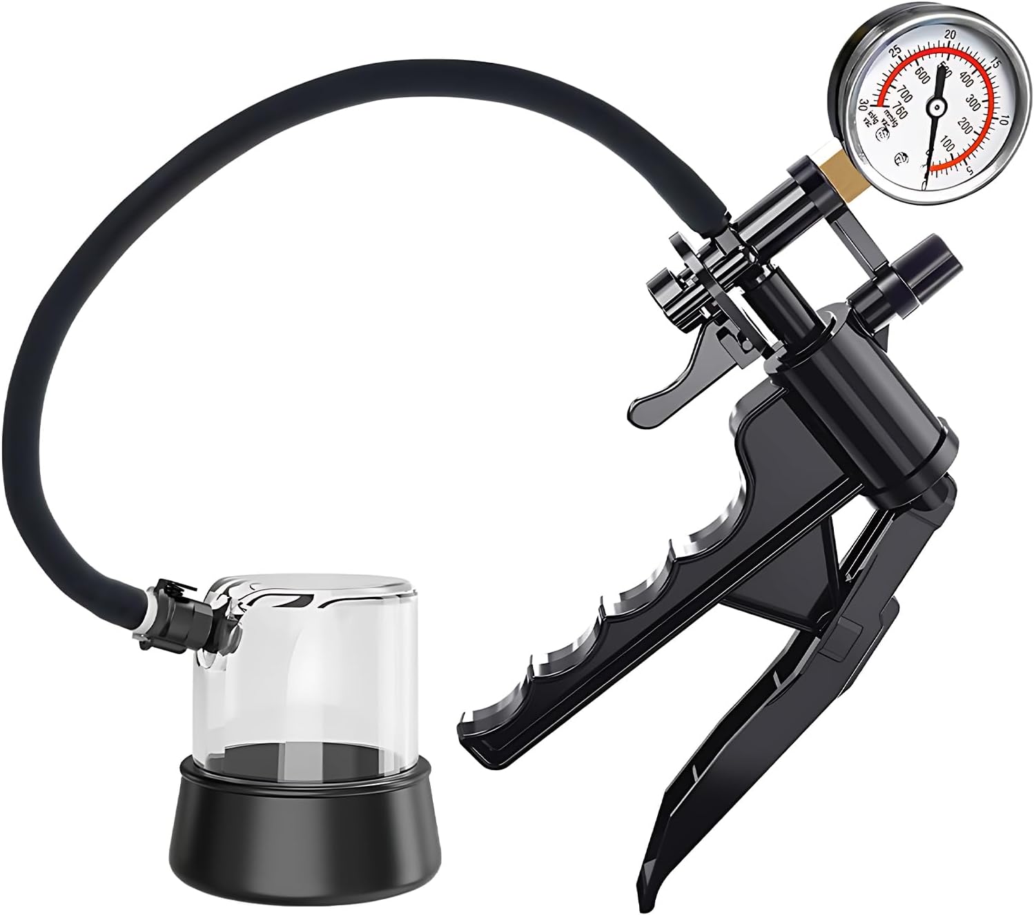 Female Pussy Vacuum Pump Manual Clit Pump Beginner Clitoral Sucker Adjustable Vagina Pumps Enlargers Nipple Suckers with Pressure Gauge SM Masturbator BDSM Adult Sex Toys Games for Women Couples