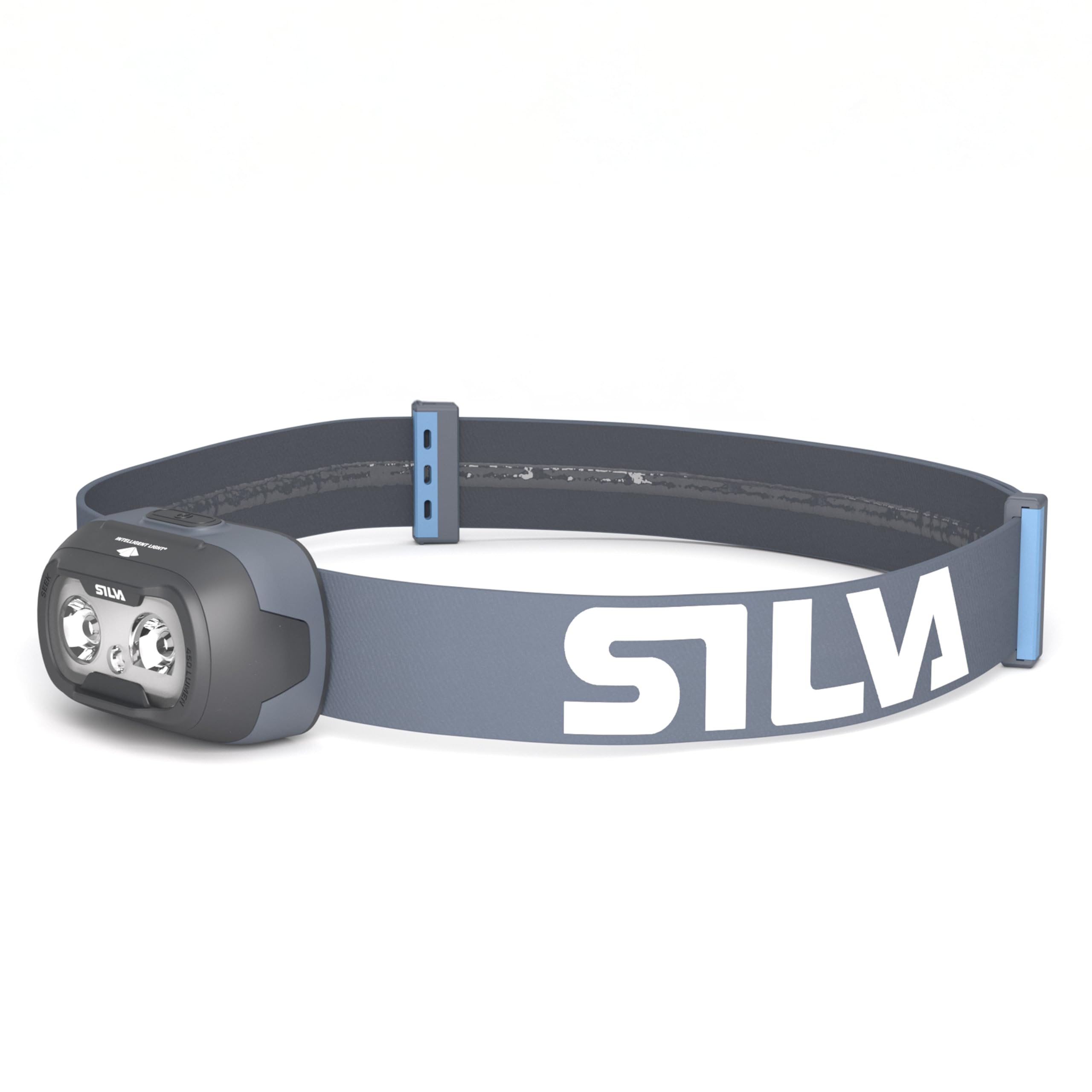 Silva Head Torch Battery Powe - Rechargeable Usb-C - Seek 450-70 Grams - 450 Lumen Head Lamp - 3 Brightness Levels - And Leds - Battery White/Red