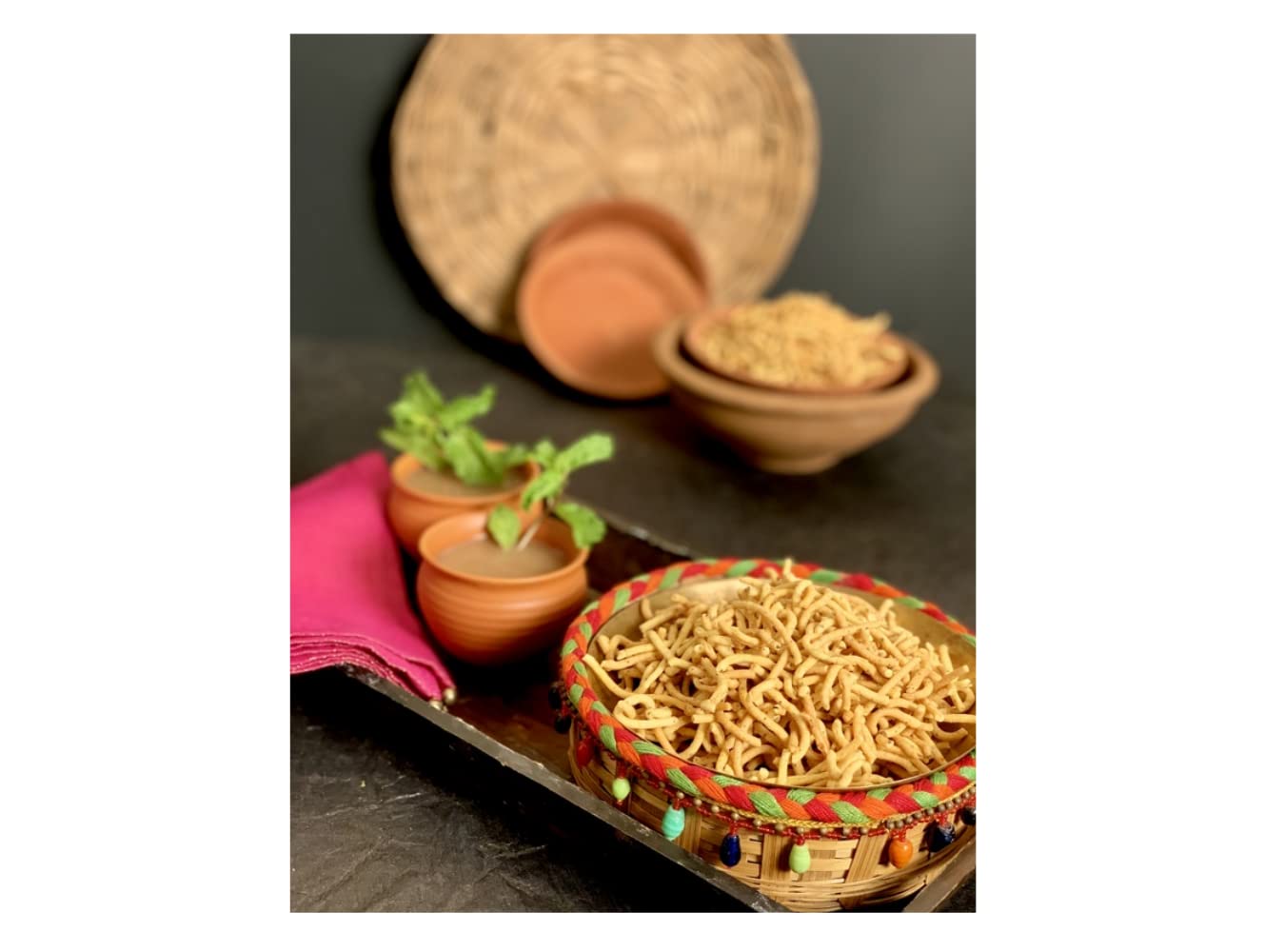 Ratlami Sev Namken Organics Ratlami Sev/Ratlami Bhujiya Break/Namkeen Ratlami Sev|Pride of Indore Namkeen Makers|No Added Artificial Flavour|Chatpati Laung Sev Namkeen-900g*6Pack