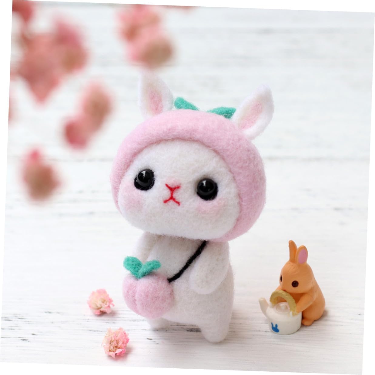 MOKKHNB 4 Sets DIY Needle Felting Kit for Beginners Safe Wool Craft Accessory with Complete Materials Convenient Mini Doll Making Felting Sets Style for Adults Creative Activities
