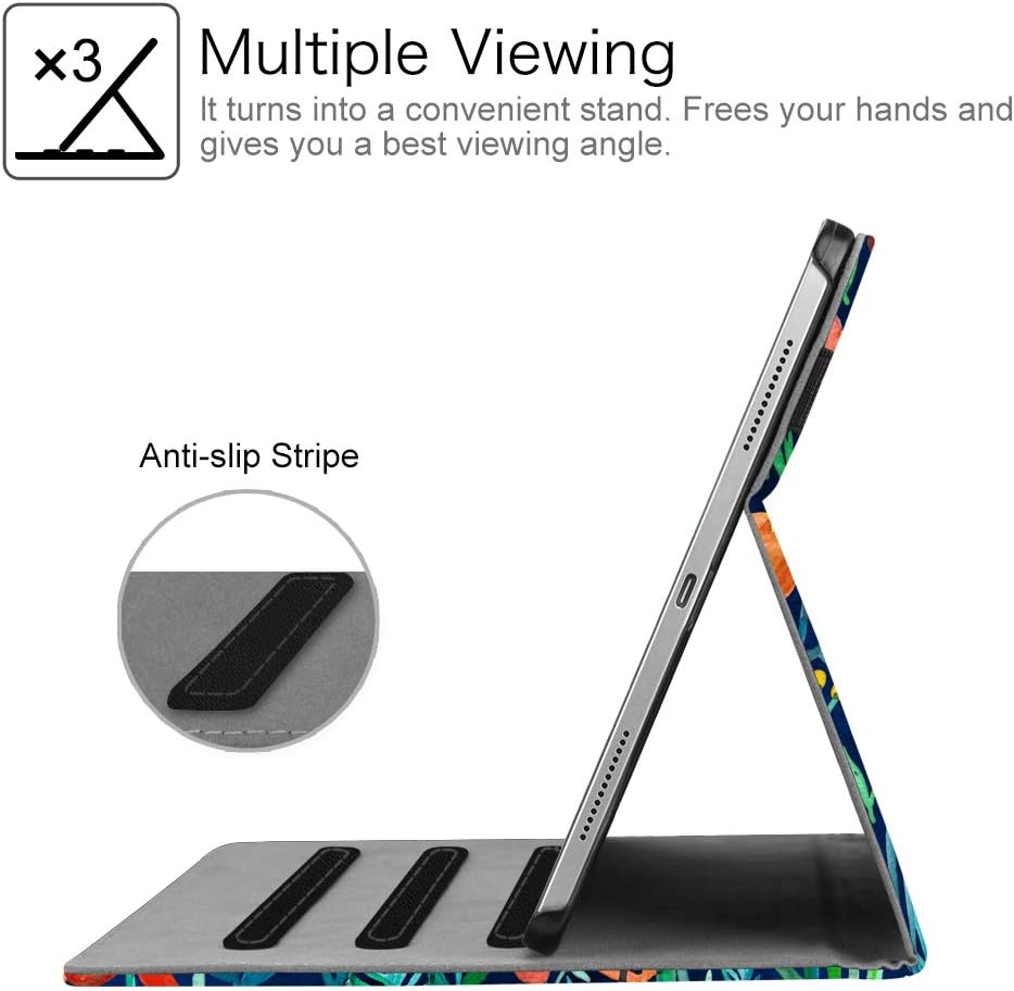 Fintie Case for iPad Pro 11" 2018 (Not for iPad Pro 11 2020) - Multi Angle Viewing Cover with Pocket [Secure Pencil Holder] Auto Sleep/Wake, Jungle Night