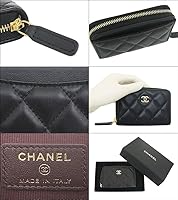 CHANELクラシック ジップ パースラムスキンブラック/ シルバー 正規 CHANEL シャネル クラシックジップ コインケース キャビアスキン