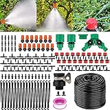 Photo Gallery kit per irrigazione a goccia, sistema irrigazione, kit irrigazione 158 pcs per giardino,40m kit di micro irrigazione automatico irrigazione sistema per orto, paesaggio