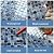 Mesh-Mounted Glass Mosaic Tile Backsplash, 12” x 12” Mixed Blue Wall Glass Backsplash Tile for Kitchen Bathroom Swimming Pool (8 Sheets, 8 sq.ft)