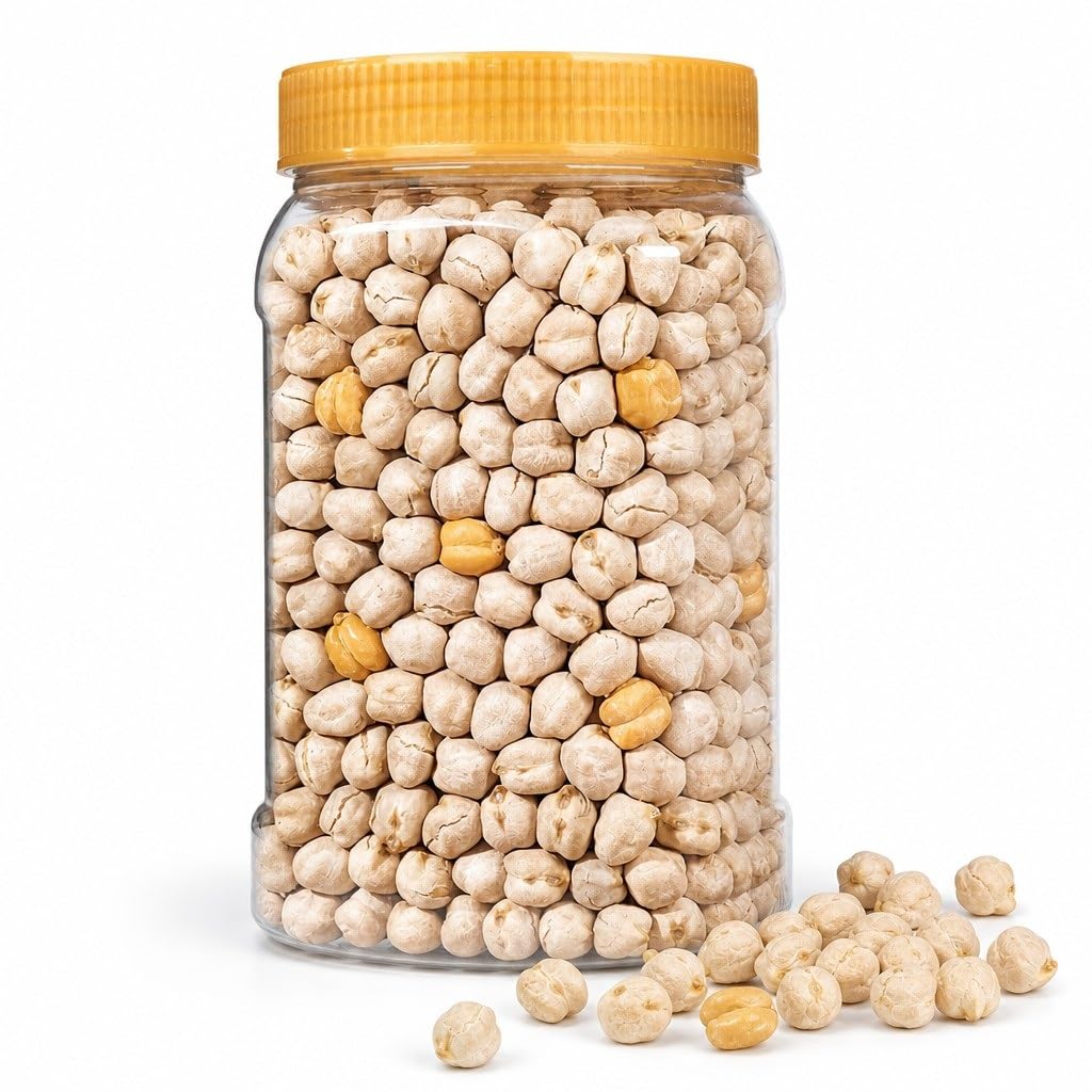 Geröstete Vollkorn-Kichererbsen, 500 G, Versiegelte Dose. Knuspriger Snack Mit Originellem Geschmack For Joghurt-Haferflocken-Salat-Porridge-Mischung(2Can)