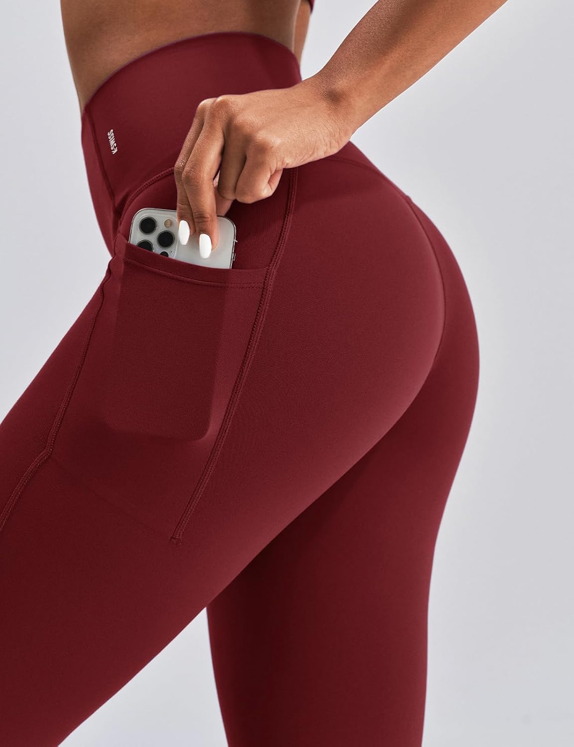 K-Swiss Leggings for Women - Soft Stretchy High Waist 25" with Pockets Lounge Yoga Pants Workout Athletic Casual - Image 4