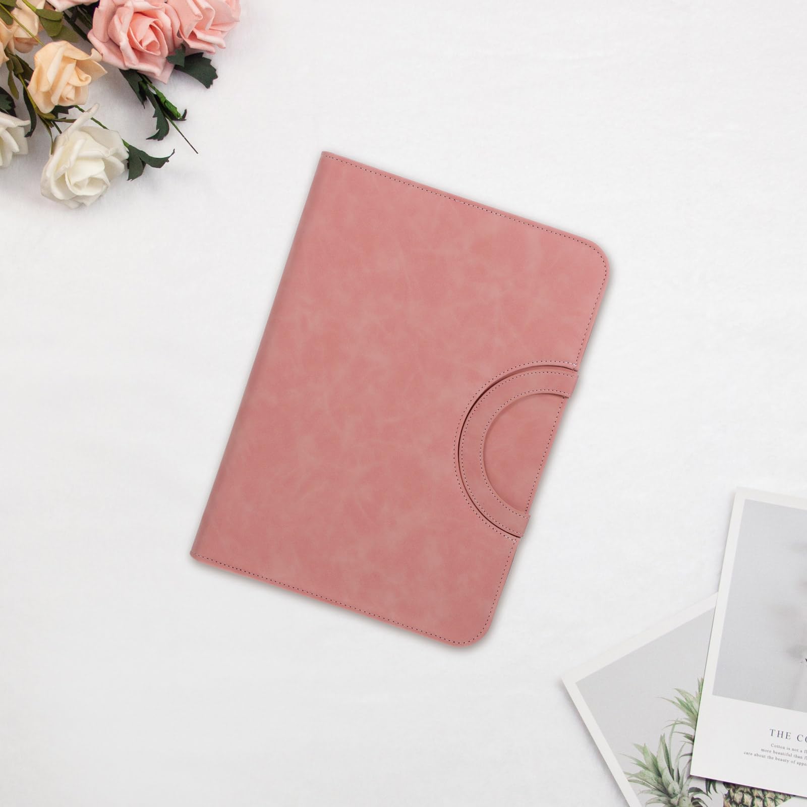 Bolsa Organizadora de Documentos para con Cremallera y Asa, Color Rosa Espejo, Carpeta para Reportes Médicos y Pruebas de Embarazo, Libro de Recuerdos para Maternidad