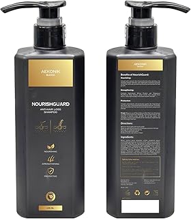 BUHOK NourishGuard Anti-Hair Loss Shampoo 416ml – Paraben-Free Hair Growth & Strengthening Formula with Chamomile, Wheat Protein & Polygonum Extract – Nourishing & Protective Daily Scalp Care