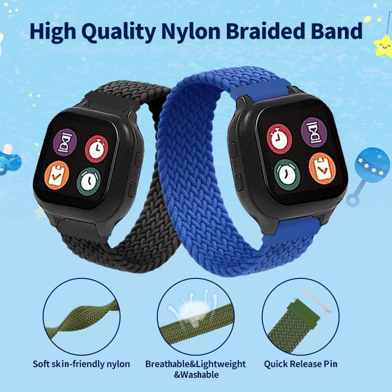 Miniatura 3 de Paquete de 23 correas de reloj de repuesto compatibles con Gizmo Watch 3 2 1Gabb Watch 2 1, 0.787 pulgadas, cambio rápido, elástico y transpirable