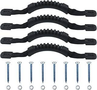 4PCS Kayak Carry Handles, Canoe Boat Side Mount Carry Handles with Screws, Double Holes Kayak Carry Handles for Outdoor Sport Canoe Boat Kayak Suitcase Luggage