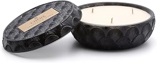 Anatoli Oriental Glass Bowl Candle - Soy Scented, 25 Hours Burn Time, Cognac, Cinnamon, Tonka Bean, Oak Fragrance - Fall Home Decor (Bowl, Seductive Aura)