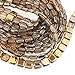 Czechmate 6mm Square Glass Czech Two Hole Tile Bead - Apollo (Gold)