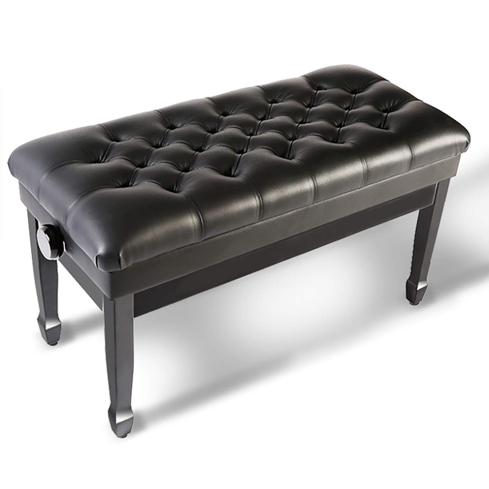 Klavierbank aus Leder, Doppel-Duett-Klavierhocker, Keyboardbank mit Stauraum, Klavierbank, höhenverstellbar: 50–60 cm