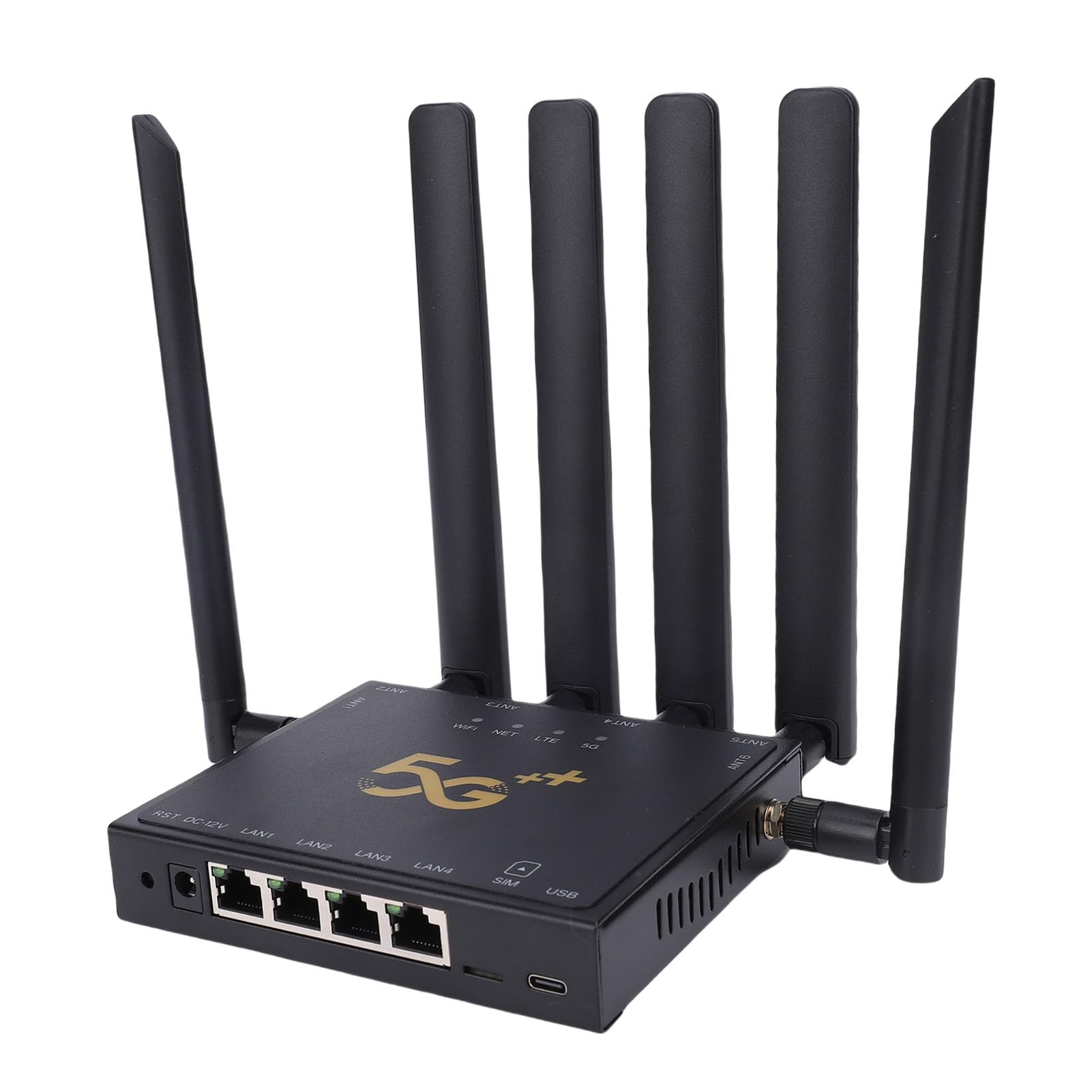 Router WiFi 6 5G con Slot per Scheda SIM, 6 Antenne Ad Alto Guadagno Router Internet Wireless Gigabit Dual Band per Casa, Supporto 4G LTE e Rete Mesh