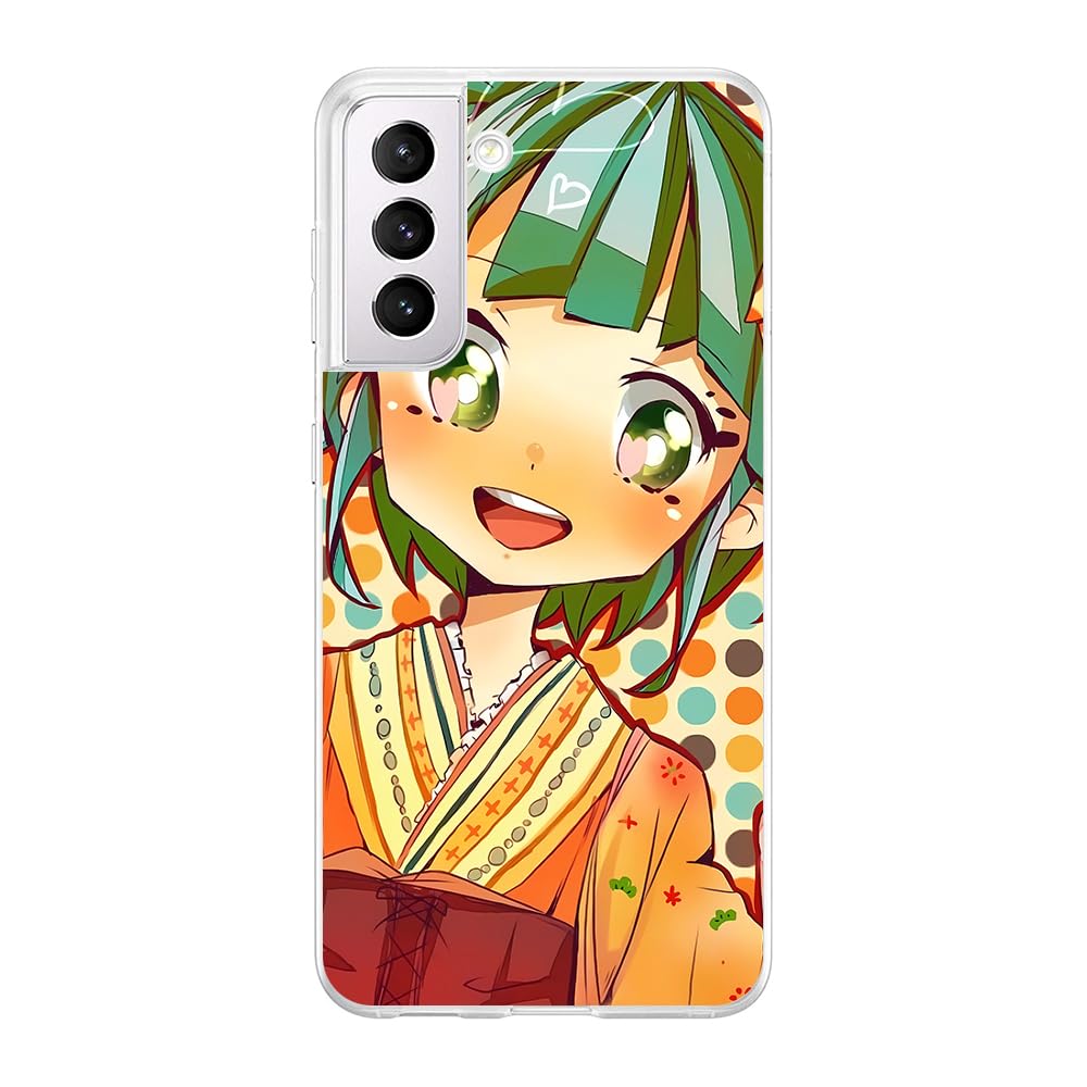 Clear Soft Thin Anti-Stain Lightweight TPU Transparent Wireless-Charging Cover Case for Samsung Galaxy S21 Kayano Kaede Anime Japan Role09