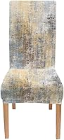 Vista 3 de TOMWISH Fundas para Sillas De Comedor 6, Fundas para sillas de comedor, pintura de arte abstracto, funda extraíble elástica de elastano para silla