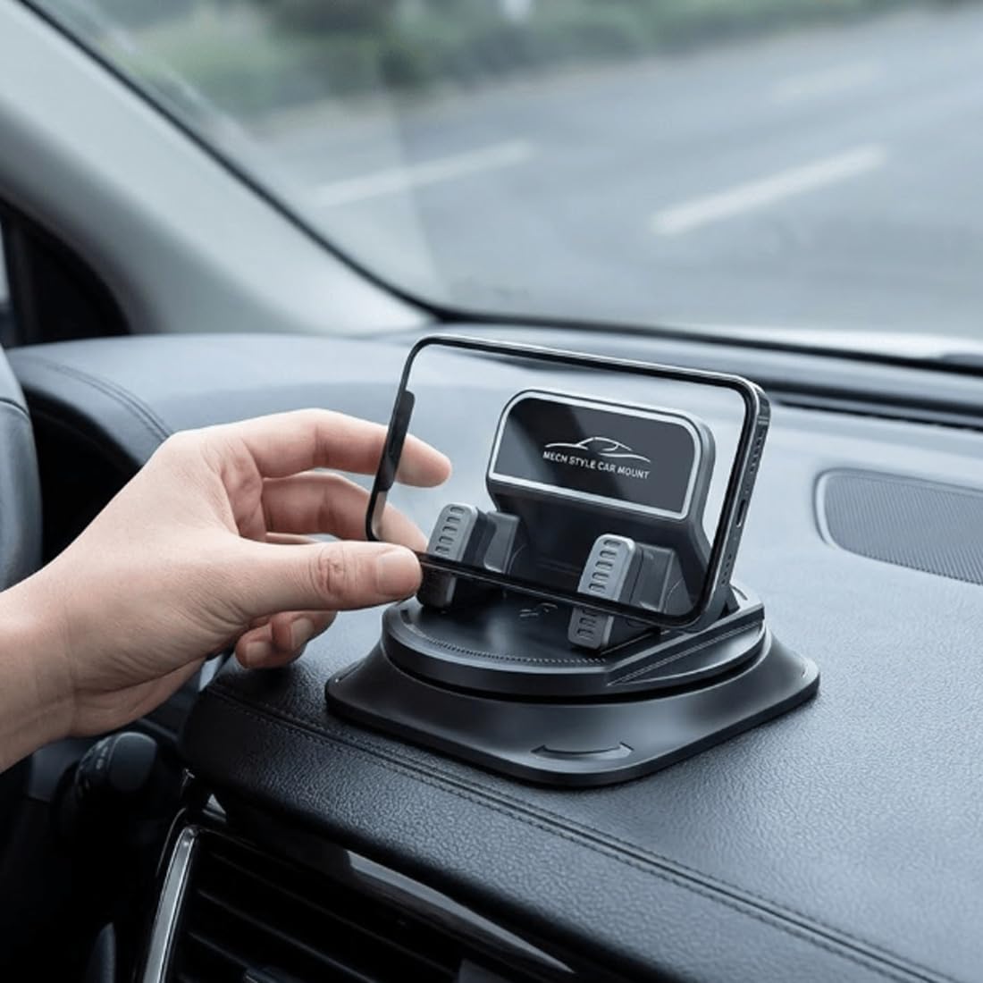 Genérico Soporte para teléfono de Coche con rotación de 360 ​​Grados, Soporte para teléfono de salpicadero con rotación de 360 ​​Grados para Coche, Soporte para teléfono de Coche (5)