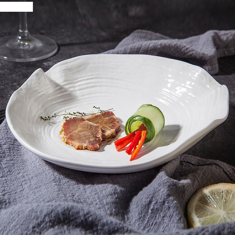 Stapelbare Moderne Essteller Kreative Keramik Pasta Steak Teller Abendessen geformt Geschirr Salatteller Snack Desserts Tablett Hotel Restaurant Gemüseschale