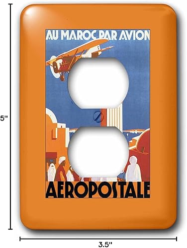 Miniatura 2 de 3dRose lsp_172095_6 Au Maroc Par Avion Aeropostale Air Travel Poster Outlet Cover