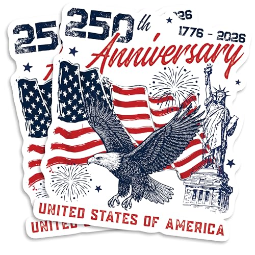 2 Pack Imanes Decorativos Eagle USA 250 Años 5" miniatura 1