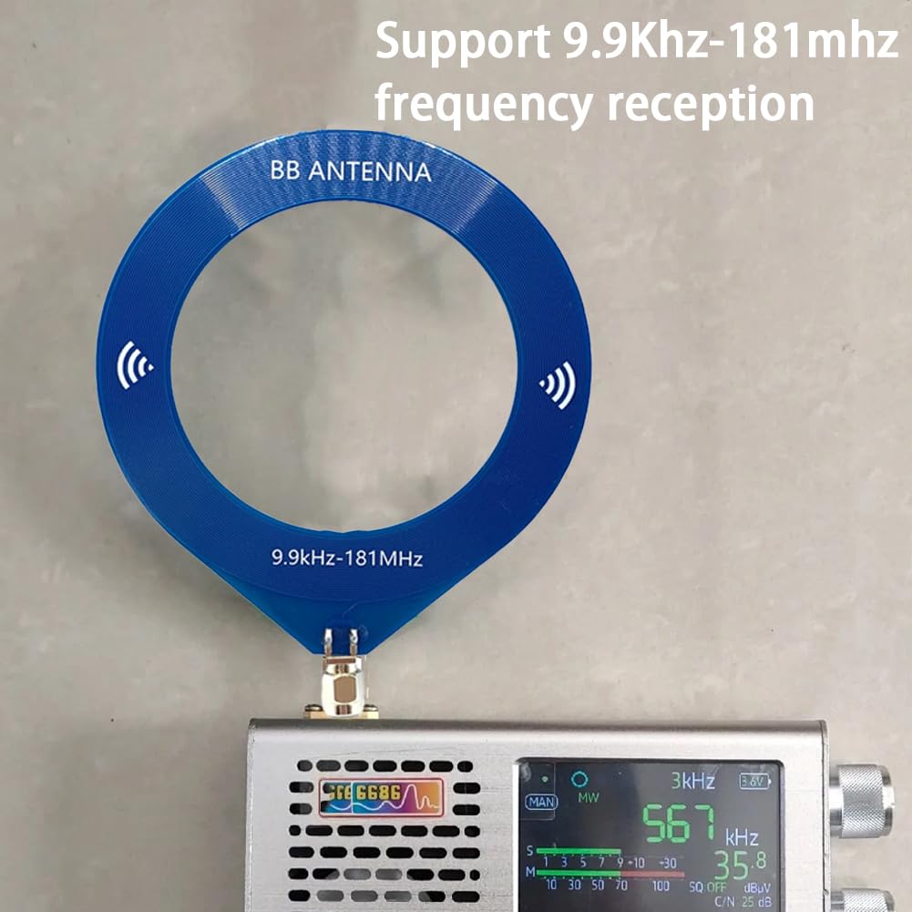 Mini antena, rango de frecuencia de 9,9 kHz a 181 MHz, interfaz de pin SMA para una mejor comunicación por radio