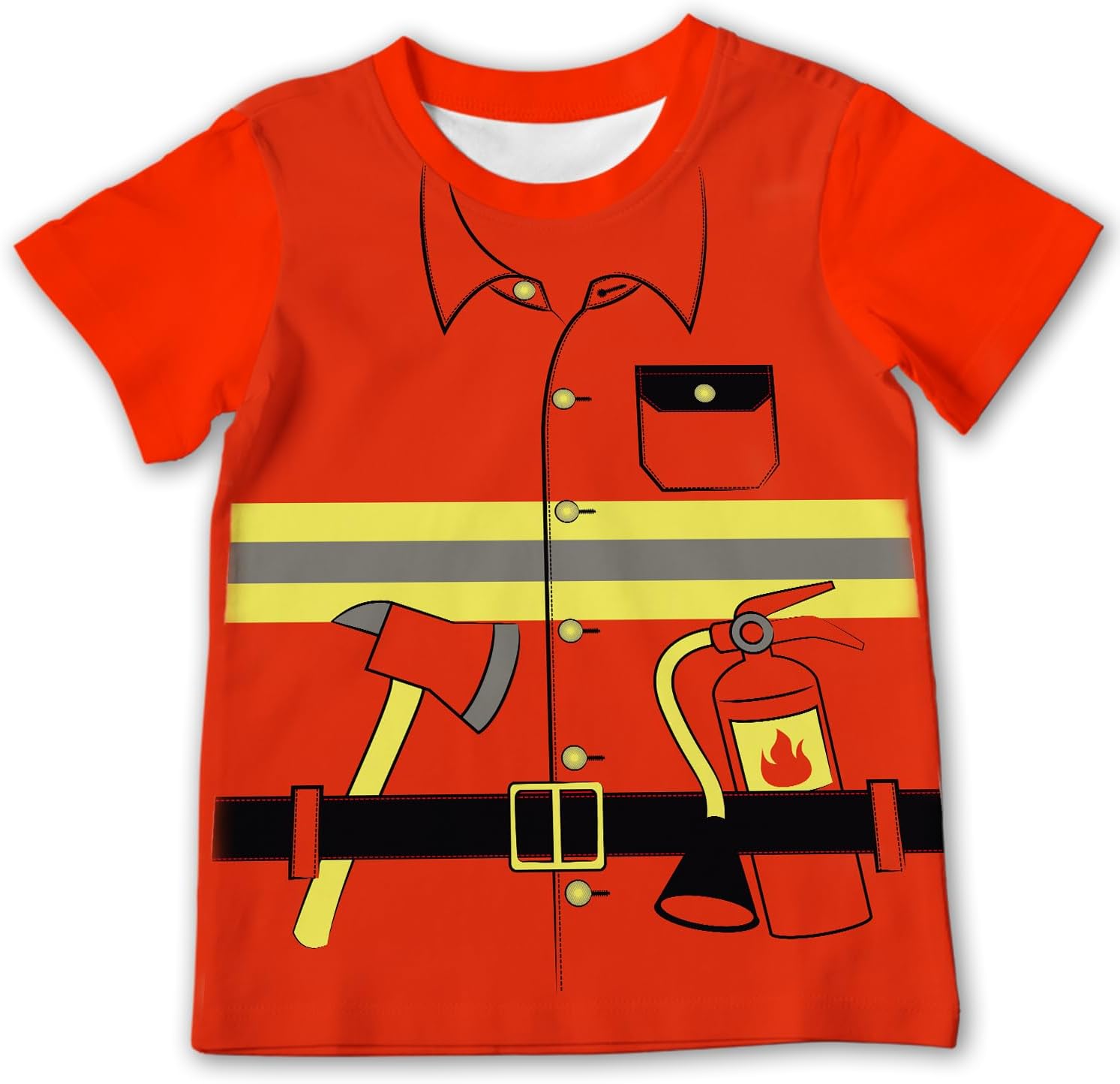 Kid Boys Novelty Print Crew Neck Short Sleeve Costume T-Shirt 6-14Y