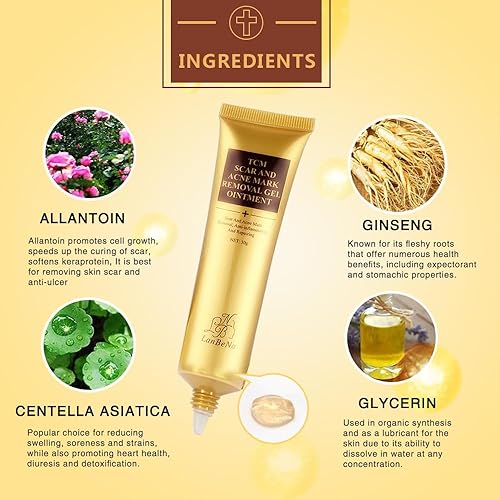 Paquete de 3 cremas para eliminar cicatrices, crema de cicatrices TCM para cicatrices quirúrgicas, crema para el cuidado de la piel del acné, crema