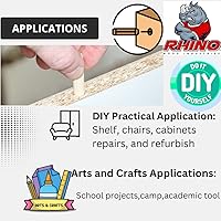 Vista 7 de 3/8" x 2" - Paquete de 500 pasadores de madera - Secados al horno, estriados y biselados (3/8" x 2", 500 unidades)