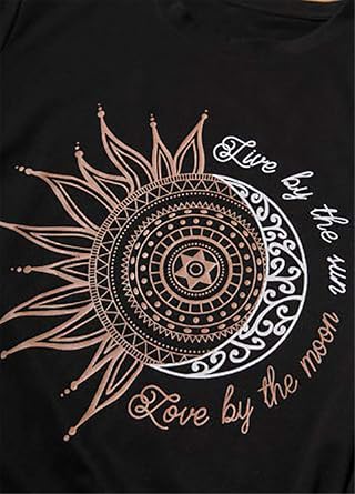 MaQiYa Womens Graphic Tees Summer Vintage Short Sleeve Cotton T Shirts Tops