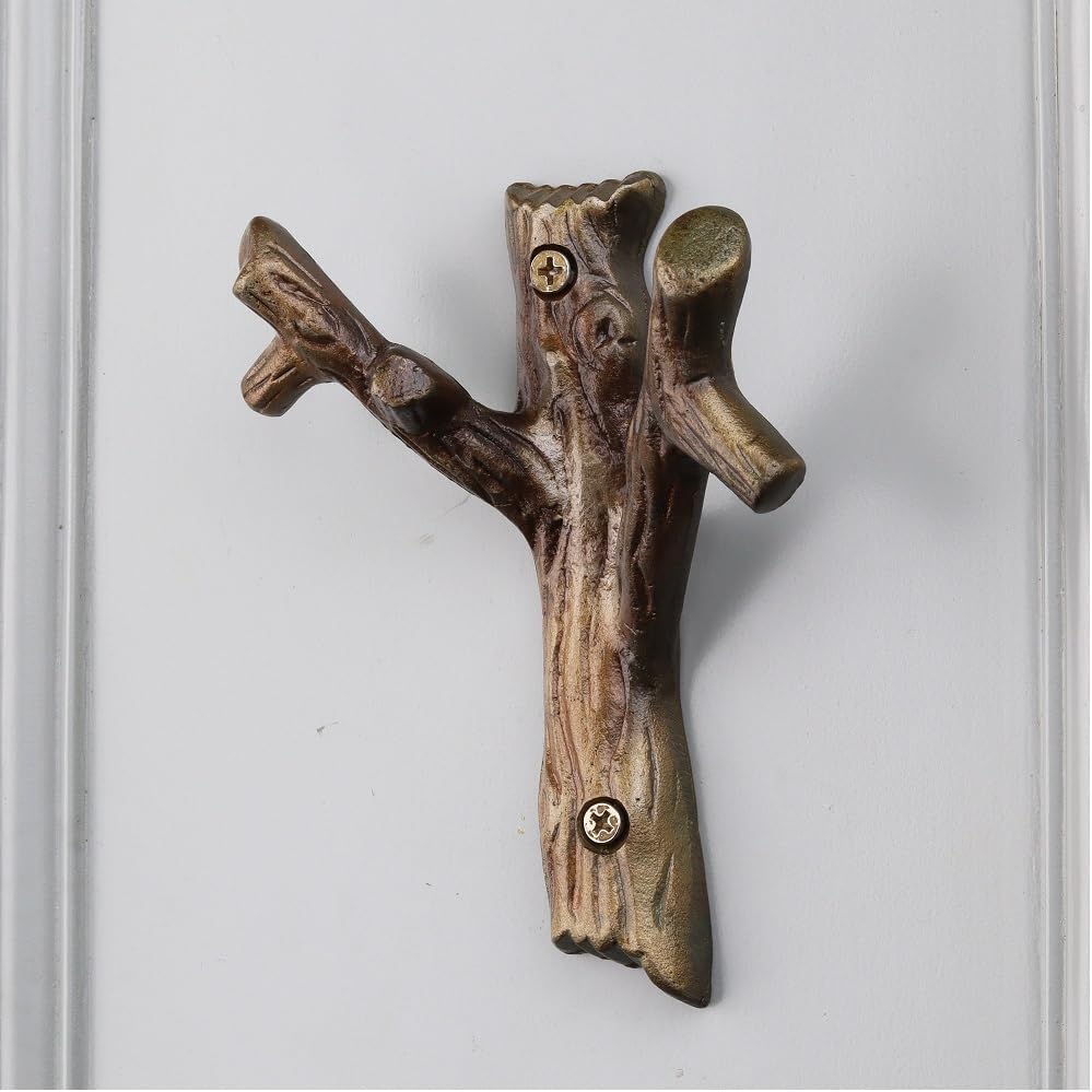 Indian Shelf Multipurpose Iron Heavy Duty Decorative Vintage Wall Hooks for Hanging Coats, Jackets, Leash, Hat, Towel, Backpack, Purse, Handbag [Antique]