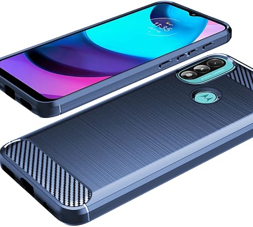 Miniatura 4 de Osophter Funda para Moto E20 con 2 protectores de pantalla para Motorola Moto E20 (azul marino)