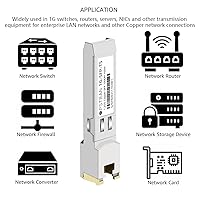 Vista 5 de Módulo transceptor de cobre 1000BASE-T SFP RJ45 compatible con Cisco GLC-T SFP-GE-T el 328.1 ft Cat5e/6