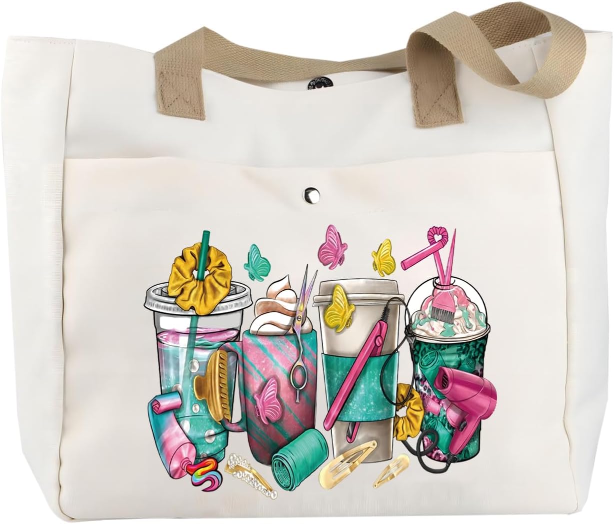 BLUPARK Hairstylist Coffee Tote Bag - Hairdresser Gift and Accessories for Coffee Lovers