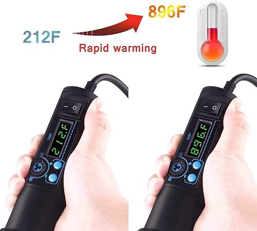 Miniatura 2 de Estación de retrabajo termoencogible iHGun-1 650W precisión Fuerza aérea y temperatura ajustable pantalla LED