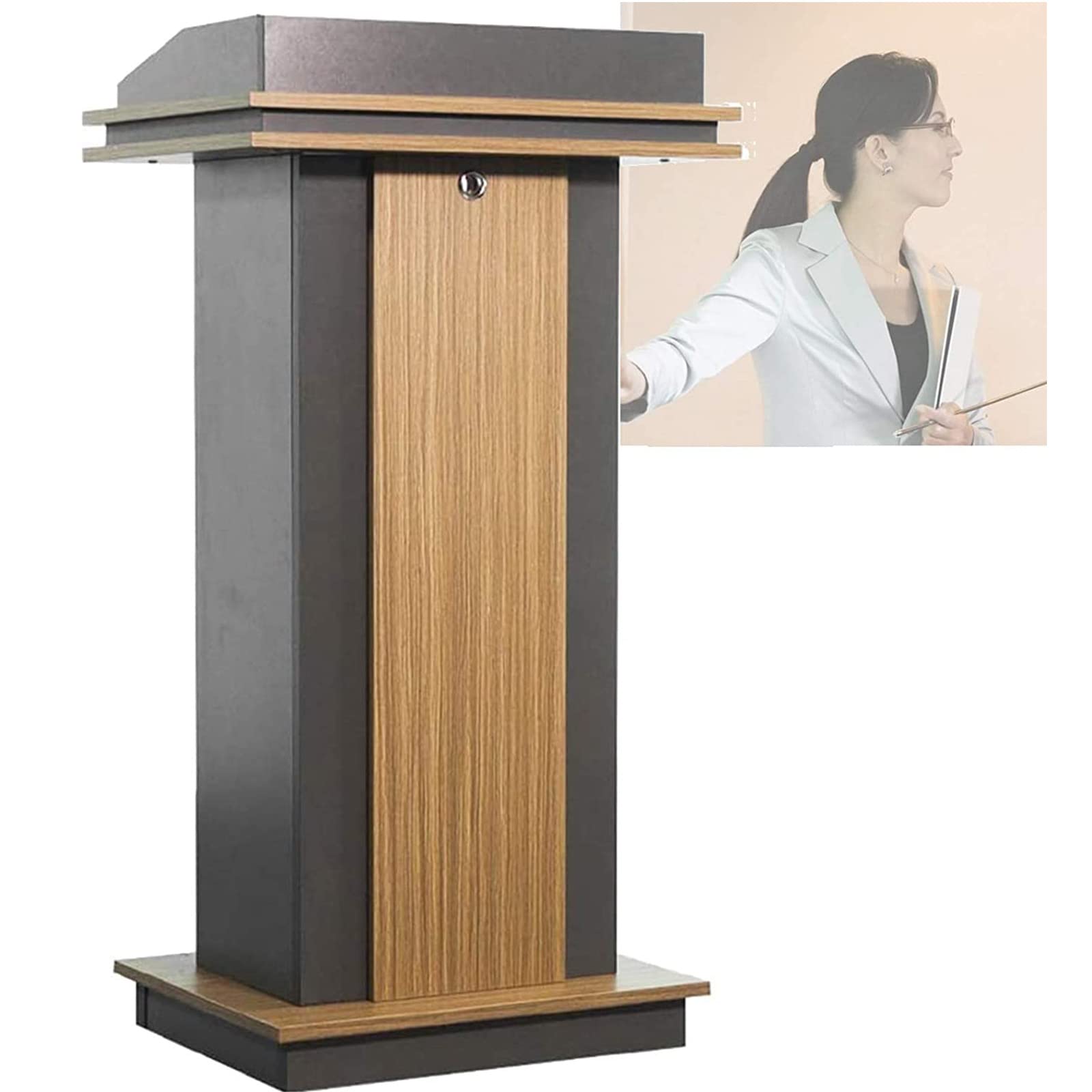 Podium Pupitre en Bois pour Formation à l'éducation à l'église, Table de Discours, hôtel, Restaurant, réception de Bienvenue, Caisse enregistreuse, Banquet Scolaire