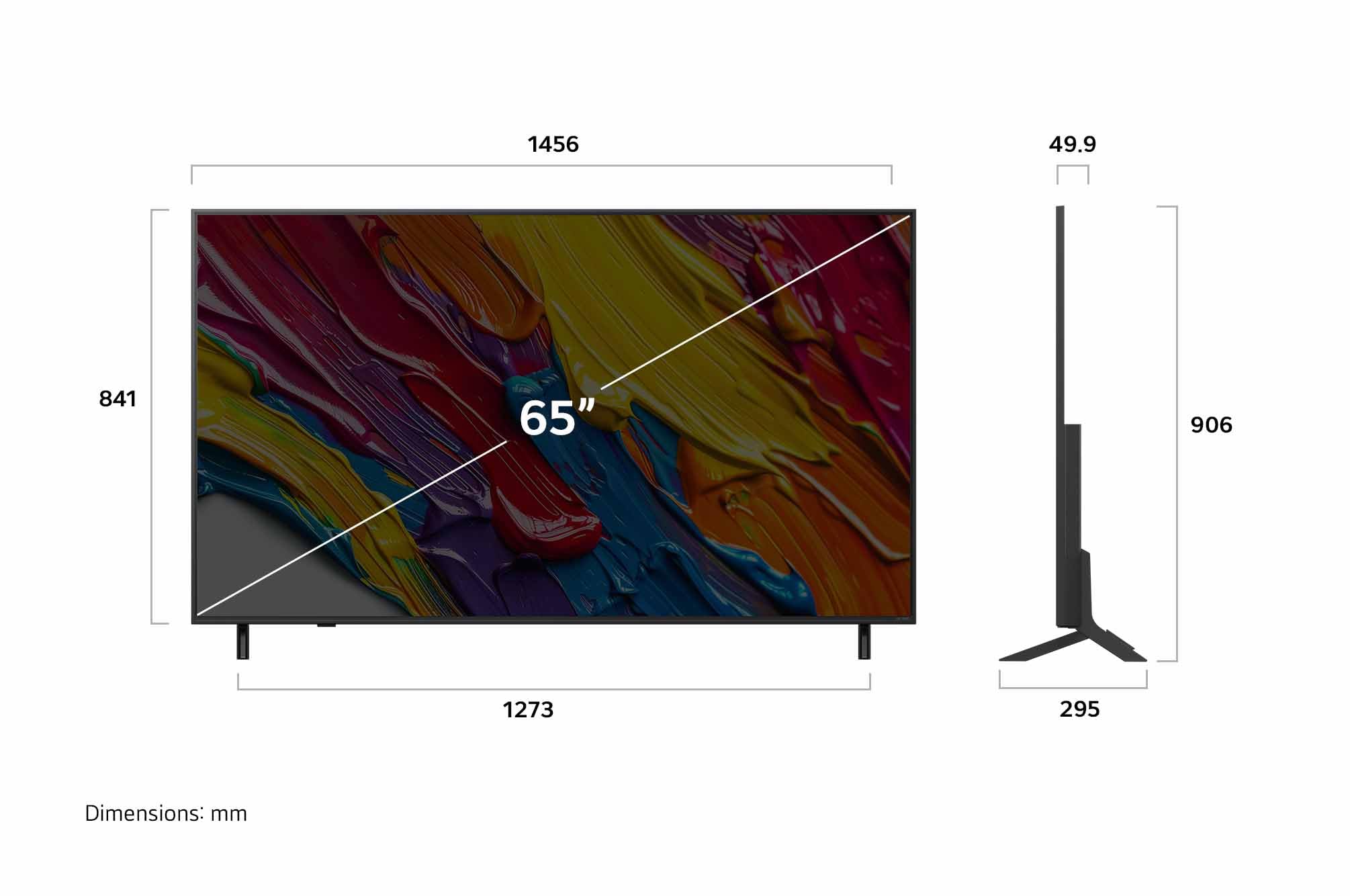 LG 65QNED82A6B TV 65 Zoll (165 cm) 4K QNED AI TV (α7 Gen8 4K AI Prozessor, webOS 25, 60Hz) [Modelljahr 2025]