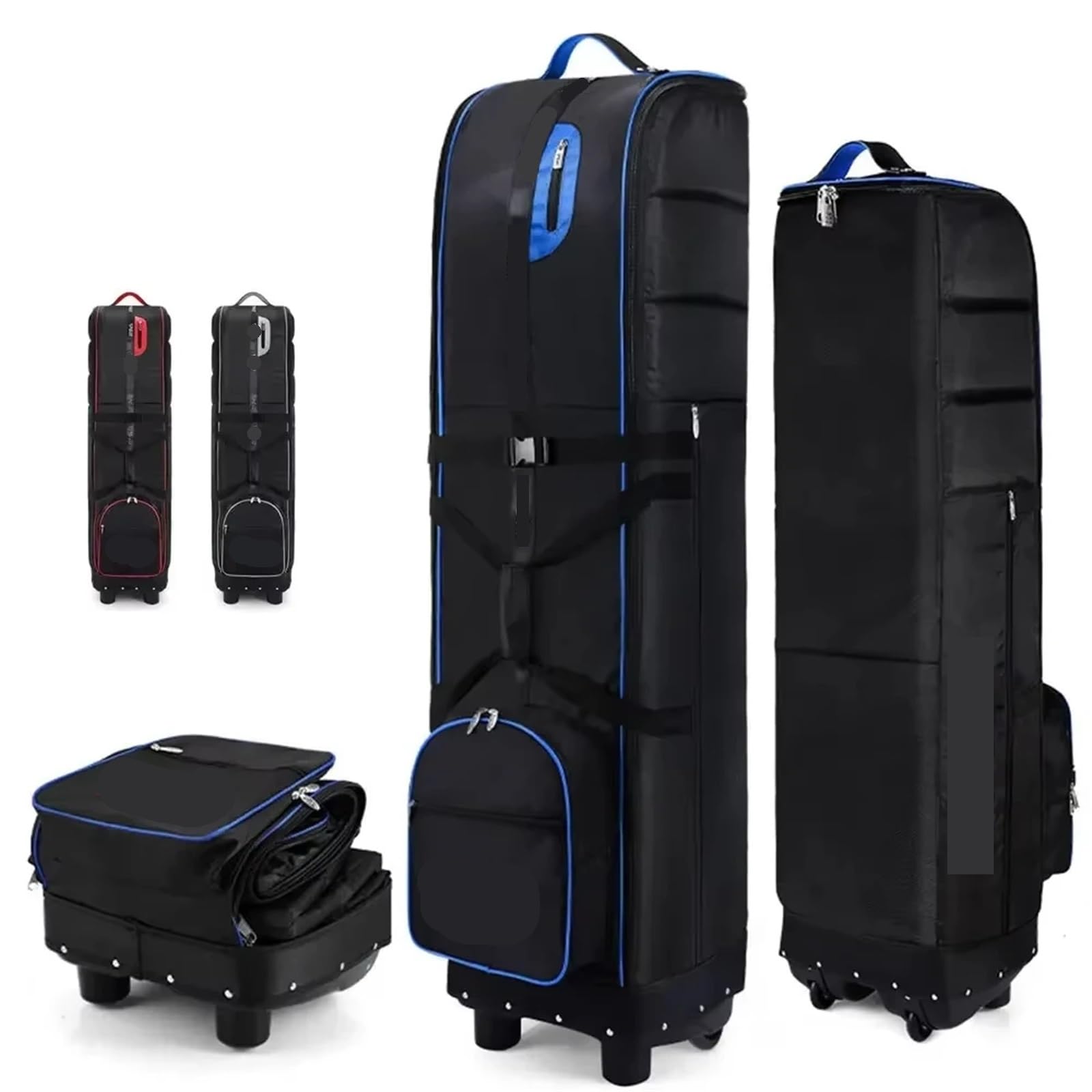 Abdeckung Golfbag Golf-Reise-Flugzeugtaschen mit Rad, verdickte Riemen, Faltbare Club-Abdeckung for Fluggesellschaften, Luftfahrt-Tasche