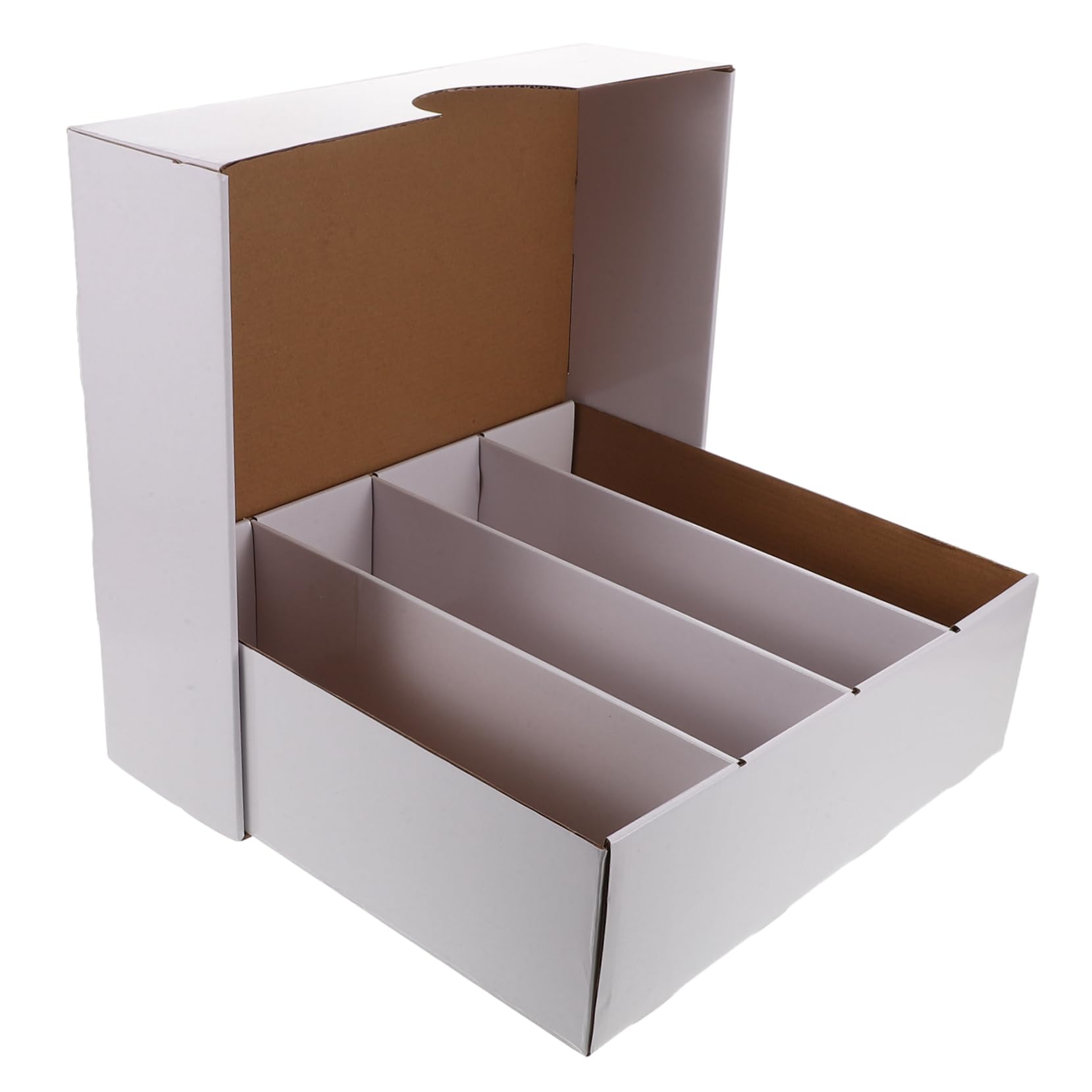 Toyvian Scatola Portacarte Collezionabili Pieghevole in Carta Bianco, Card Box con Divisori e Scomparti Multipli, per Organizzare Carte da Gioco, Salvaspazio