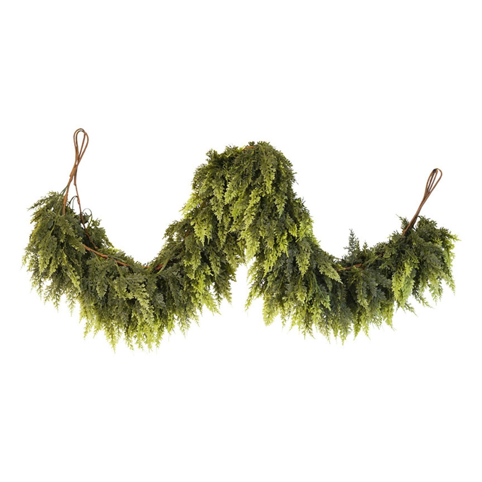 Realistic Artificial Fir Wreath Flexible Foliage PVC Indoor Outdoor Christmas Tabletop Wall Decors Flexible Garlands Branch