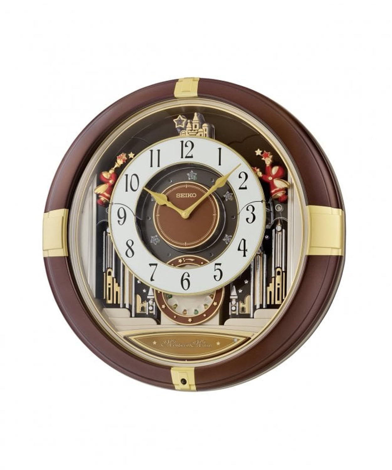 Seiko Melodies in Motion Wall Clock - Rotating Pendulum - QXM613B
