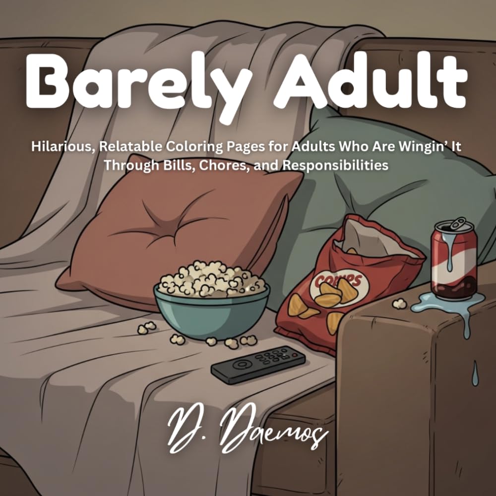 Barely Adult: A Funny Adulting Sarcasm Coloring Book