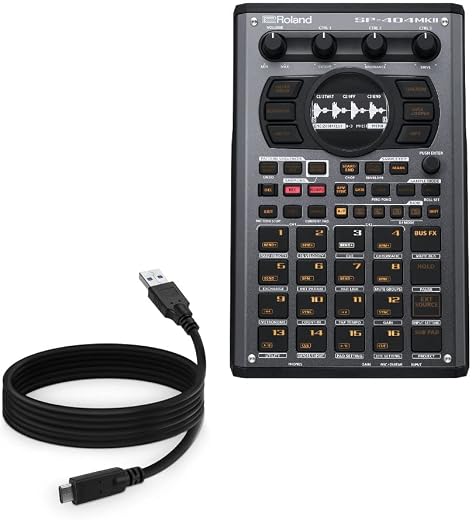 BoxWave Cable Compatible with Roland SP-404 MKII - DirectSync - USB 3.0 A to USB 3.1 Type C, USB C Charge and Sync Cable f...