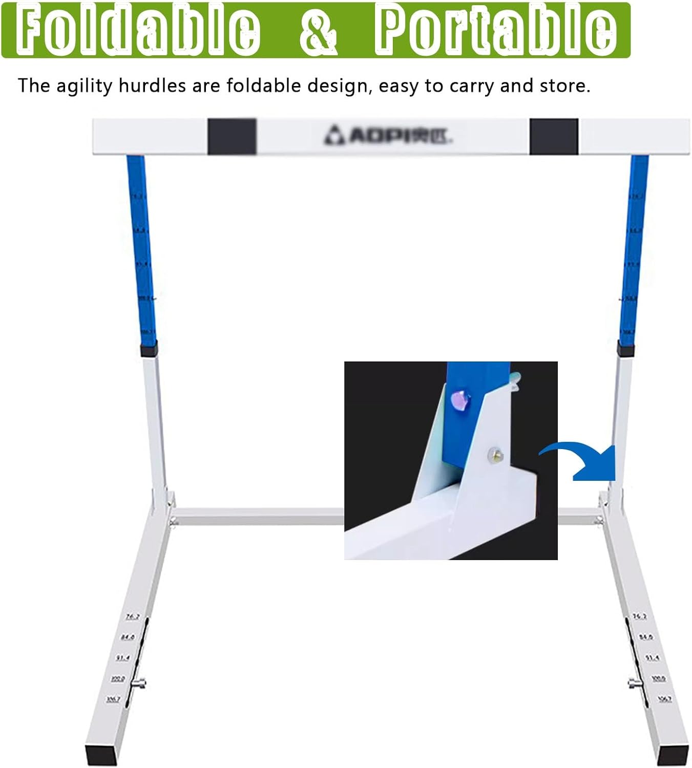Portable Hurdles Training Equipment, Pro Track and Field Speed Race Hurdle, Football, Rugby Sports Agility Practice Hurdles, Workout Trainer Kit