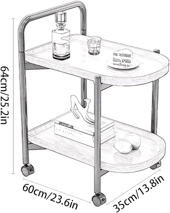 Living Room Sofa Side Table，Laptop Bed Table，Movable Side Table，Rolling Table Tray，Storage Snack Table for Small Spaces ，Bedside Table with Wheels，for Bedroom Living Room(Gray)