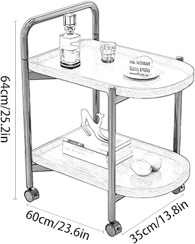 Living Room Sofa Side Table,Laptop Bed Table,Movable Side Table,Rolling Table Tray,Storage Snack Table for Small Spaces ,Bedside Table with Wheels,for Bedroom Living Room(Gray)
