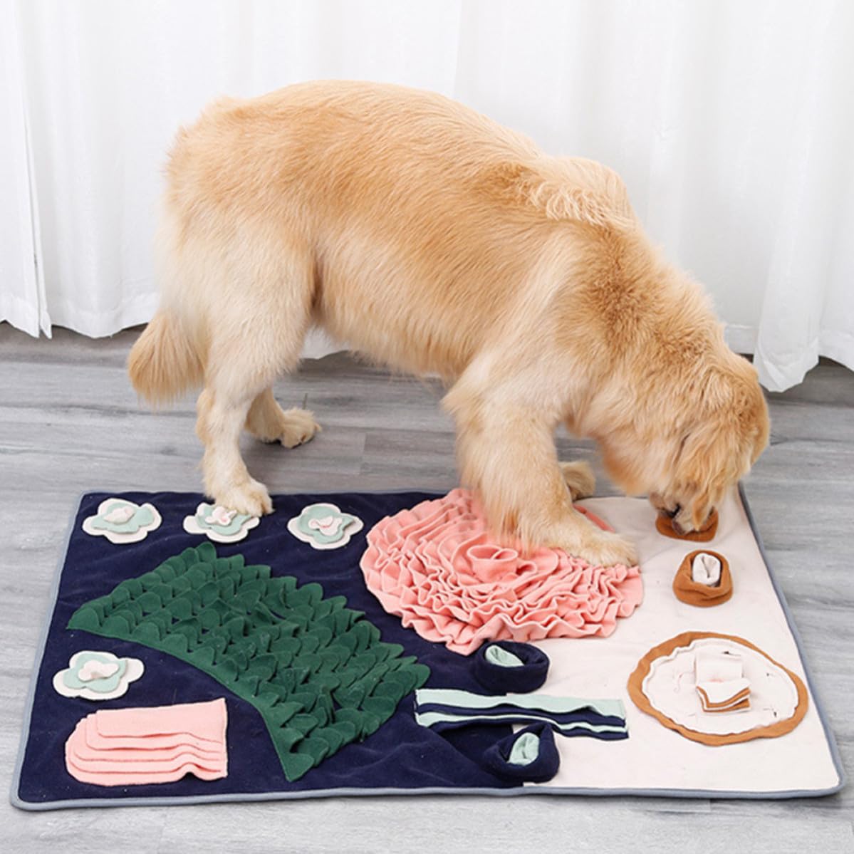 Schnüffelmatte für Hunde mit Großer Fläche und Versteckten Fächern | Polar Fleece, Bissfest und Weich, Haustierartikel für Training und Entspannung