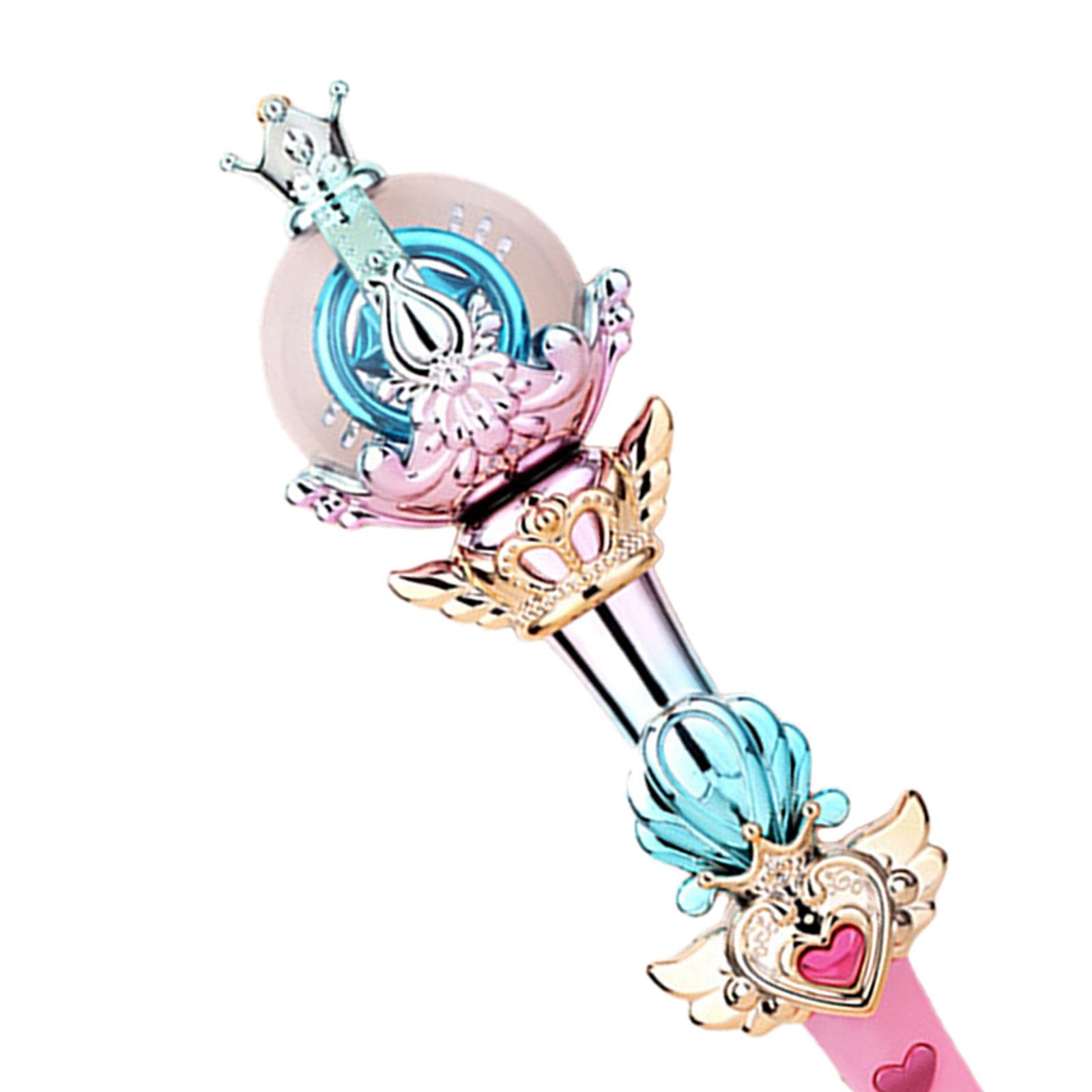 Bacchetta Magica Bacchetta Fata Bacchetta Costume Bacchetta Cuore Luminoso per Bambini con Luci E Manico Ergonomico in PP Adatta a Foto di Gruppo, Stile a