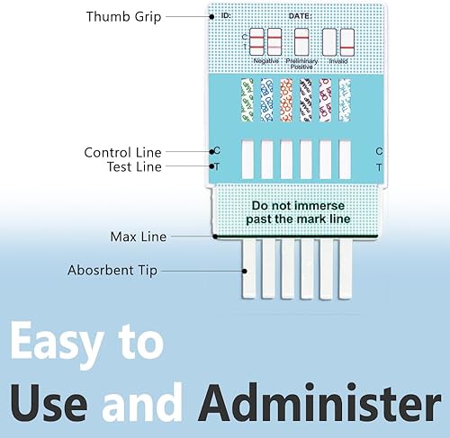 Miniatura 2 de Prime Screen Prueba de orina multipanel  Pruebas de THC, nicotina (COT), prueba de alcohol (EtG)  Paquete de 5)